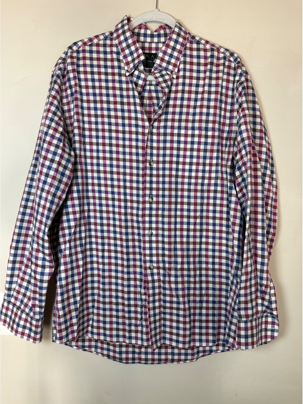 Jos. A. Bank Men's Large Tailored Fit Button-Down Dress Shirt.